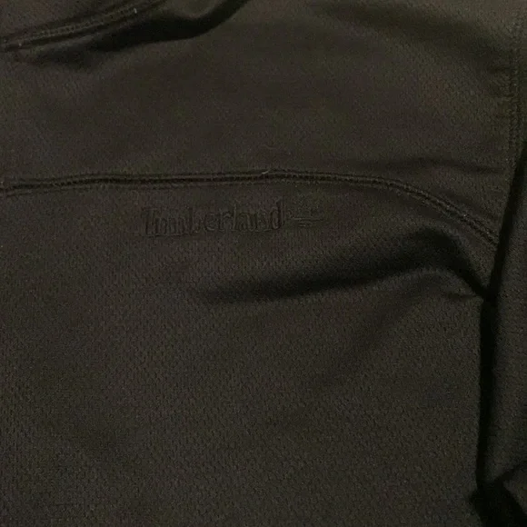 Large Black Timberland Quarter-Zip Jacket Sweater - Picture 2 of 3
